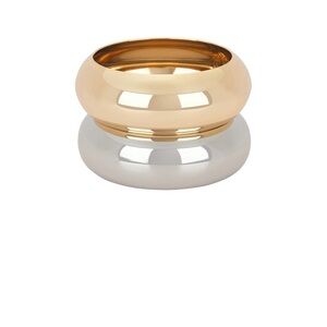 Revolve Epifene brand chunky bangle set of 2 mixed metals